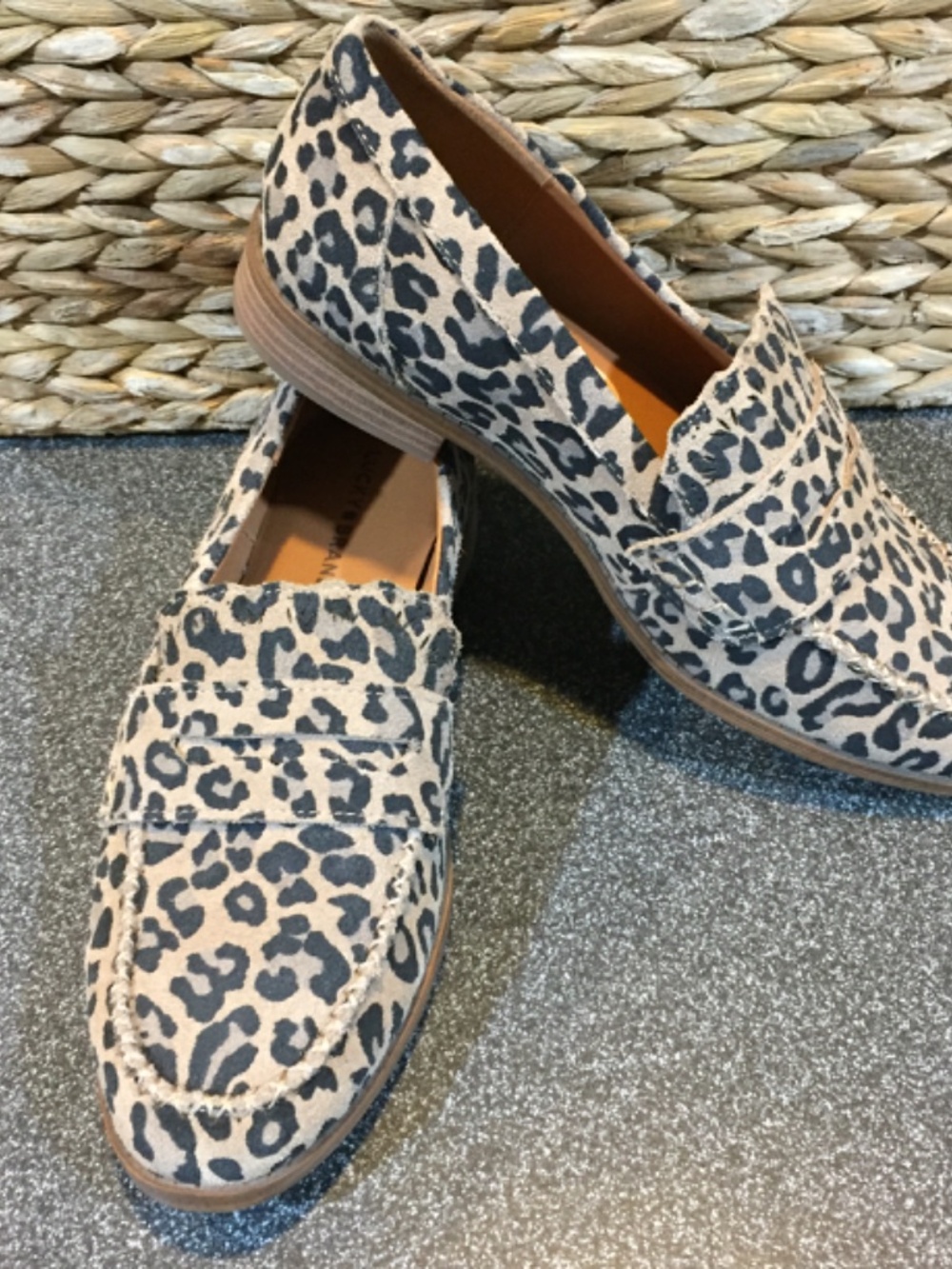 Lucky Brand Leopard Print Penny Loafers - Brown and Black - Picture 2 of 12